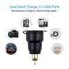 Адаптер для зарядки с разъемом USB, защитой от пыли и светодиодным вольтметром