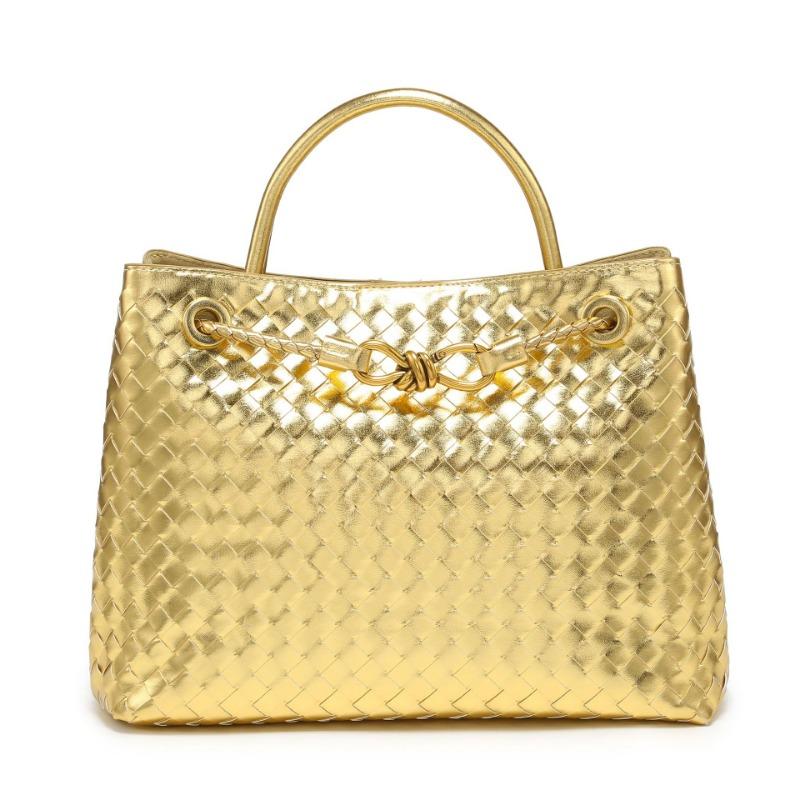 Плетеная сумка ручной работы Сумка на плечо с металлической пряжкой-бабочкой Сумка большой вместимости Кроссбоди