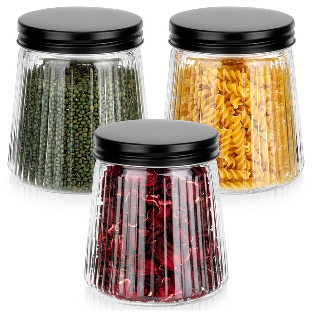 Glass Containers For Loose Products With Lid 700 Ml 3 Pcs.