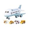 Extra Large Transforming Airplane Toy with Music and Storage Features for Kids