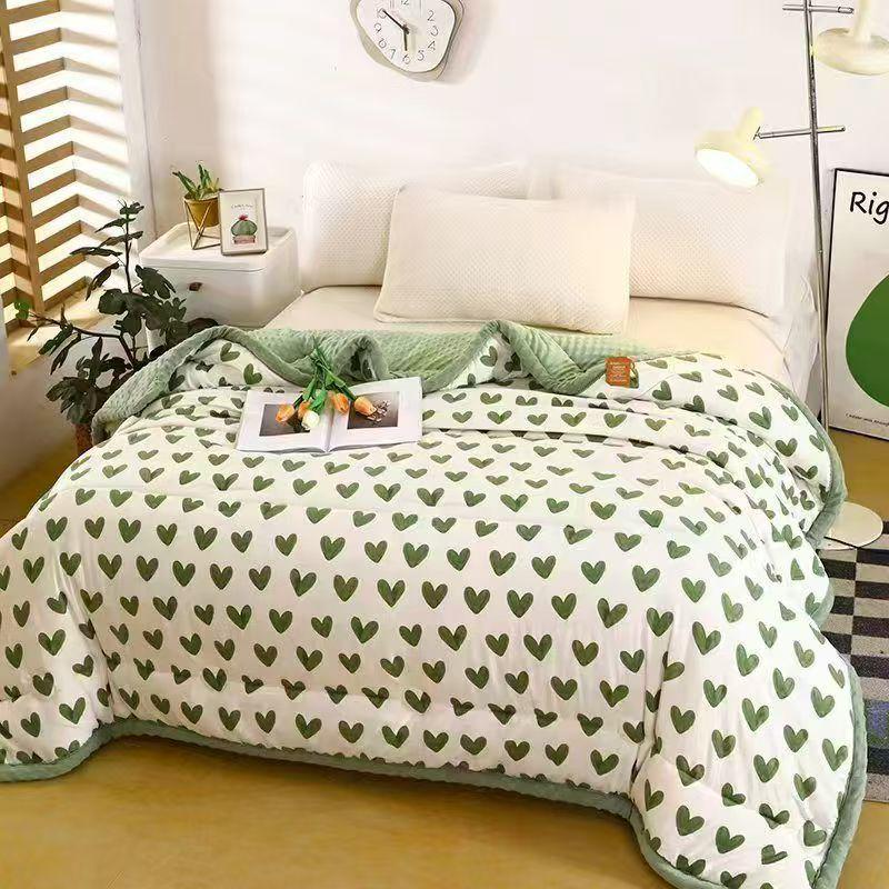 Популярное 3D-массажное одеяло из бобового бархата класса А – для всех сезонов, легкое и теплое, для дома или общежития