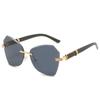 Spring Frameless Trimmed Women'S Sunglasses Trendy Sunglasses, Polygonal Glasses Women