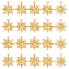 60 шт. Подвески из сплава, Шармы-солнышки, Золотые, 28x24,5x2,5 мм, Отверстие: 2мм