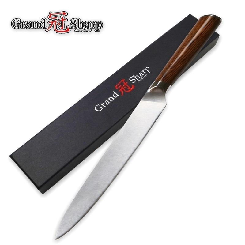 8-дюймовый нож для нарезки, подлинный немецкий молибден-ванадиевая сталь DIN1.4116, набор для резьбы по лососю