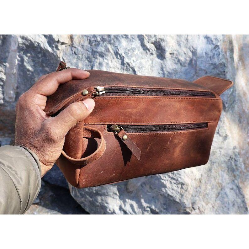 Персонализированная сумка для туалетных принадлежностей из кожи буйвола, маленькая винтажная сумка Dopp Kit, уникальный подарок для жениха, индивидуальная сумка, подарок на годовщину для мужа