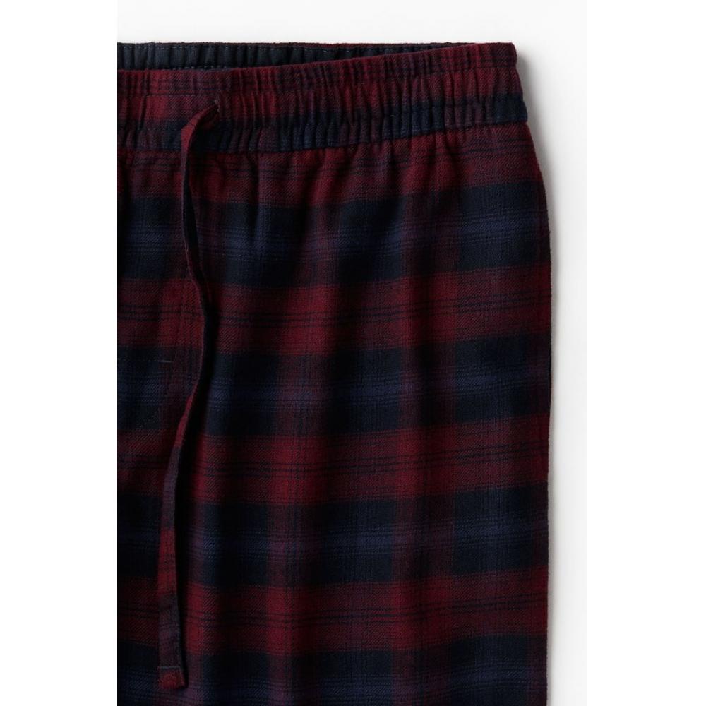 Пижамные брюки HM Flannel, красные, синие, в клетку