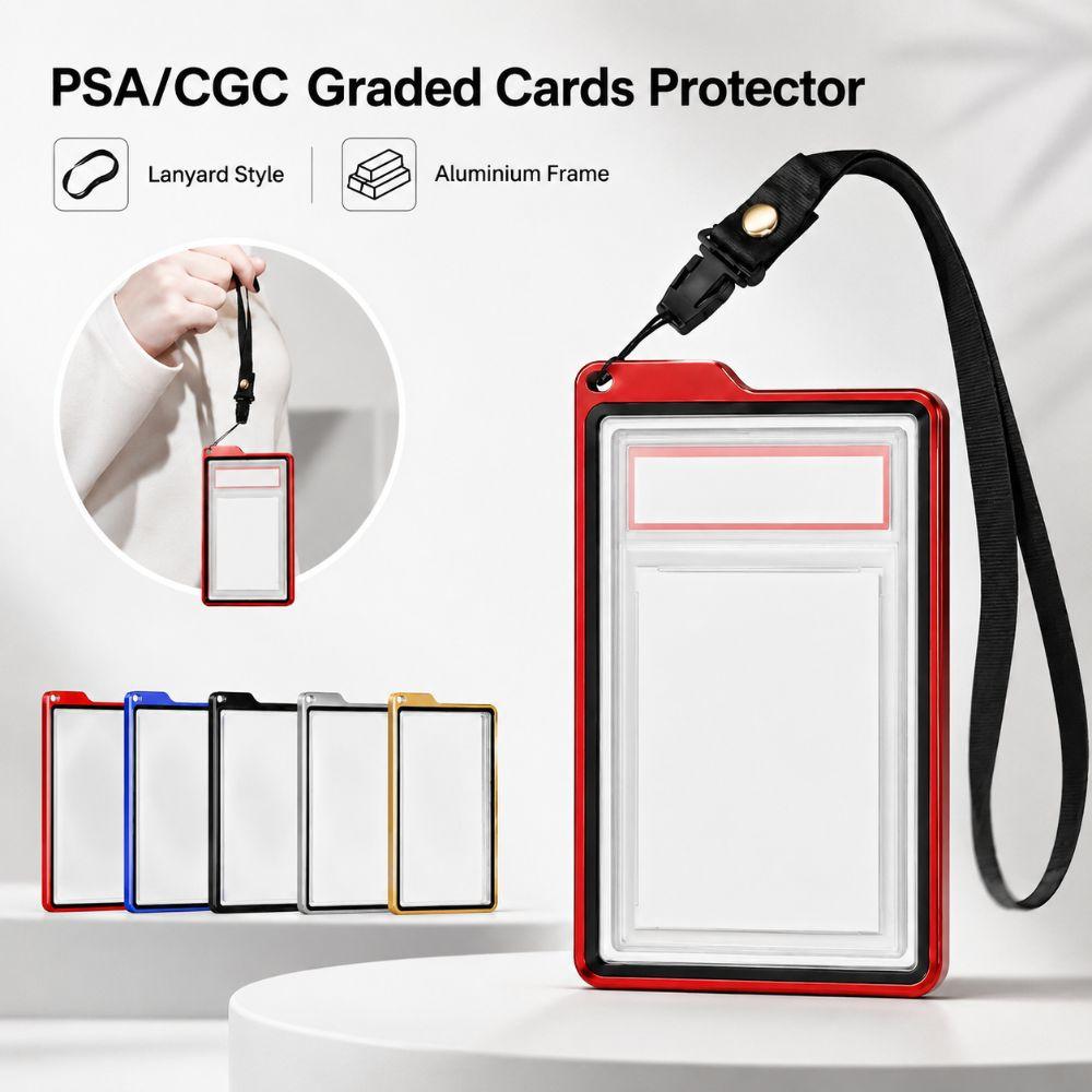 Стиль шнурка 35PT / Защитный чехол для карт CGC с защитой от УФ-излучения Прозрачная алюминиевая рамка Защитный чехол для карт Двустороннее стекло