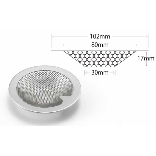 Yoshikawa Garbage Drain, 8cm Inner Diameter, Made in Japan, Anti-Clogging, for Unit Baths, Product Number 2014067