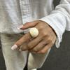 Dome Transparent Resin Ring Multicolour Irregular Ring Unique Acrylic Geometric Ring  Jewelry