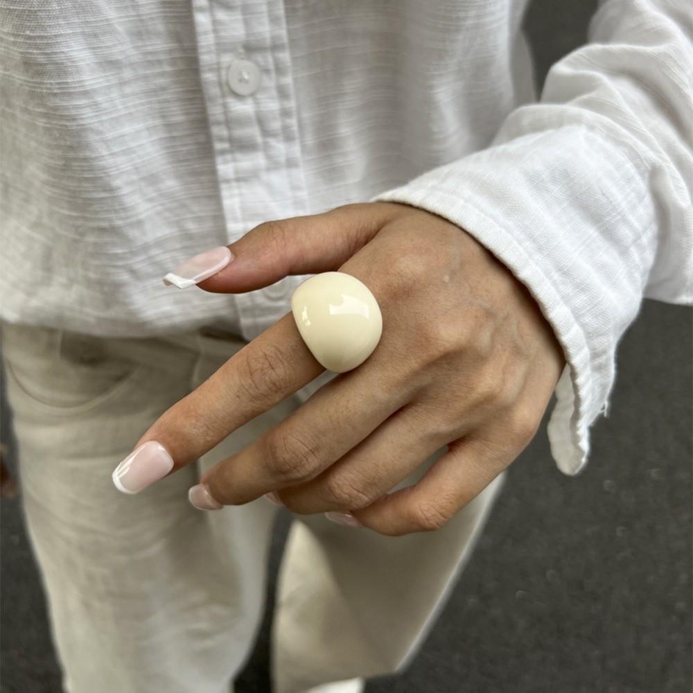 Dome Transparent Resin Ring Multicolour Irregular Ring Unique Acrylic Geometric Ring Jewelry