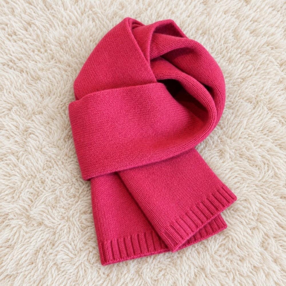 160cm*20cm Pure Wool Scarf Solid Color Neck Warmer Wrap Warm Warm Winter Scarf For Men Women