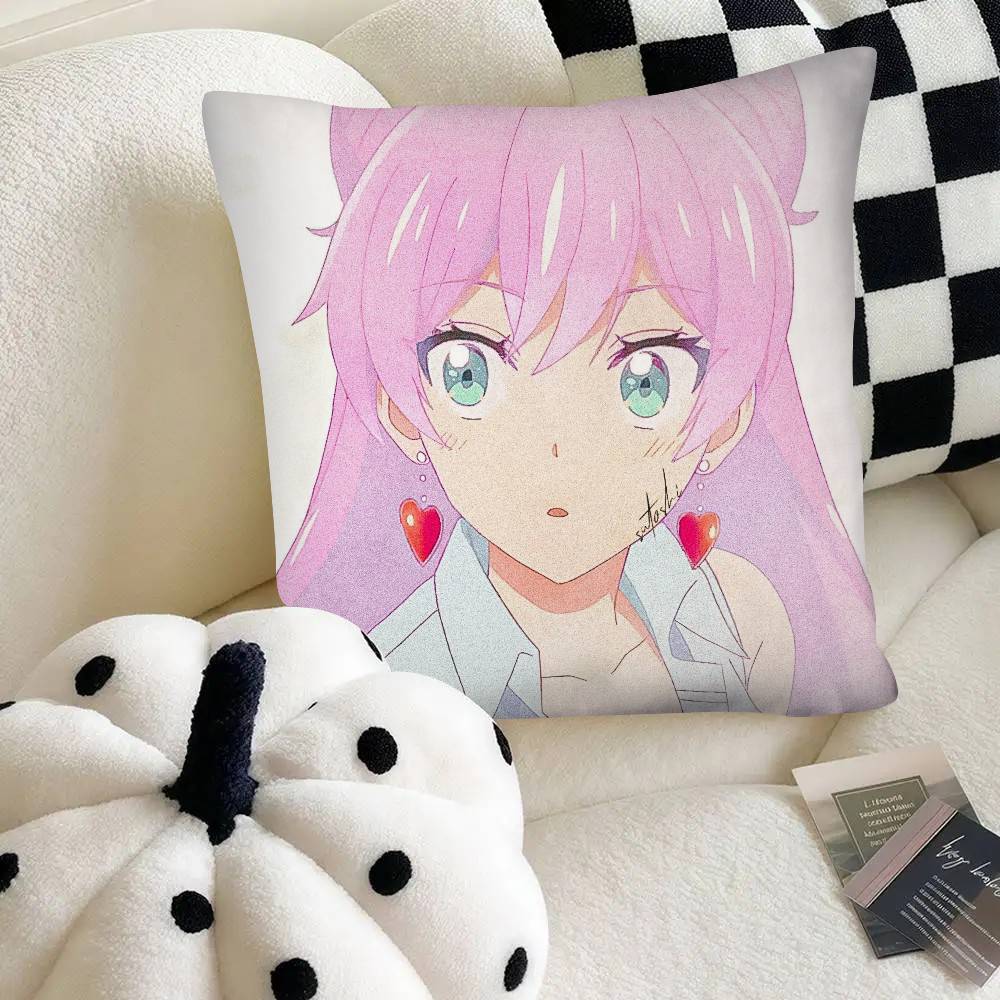 Slice Anime Watanare Pillow Case Fashion Square Pillowcase Bedroom Sofa Room Ins Decoration Leisure