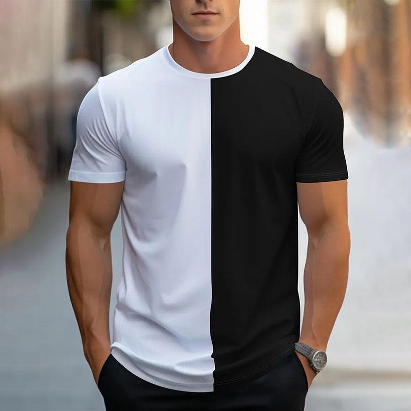 2025 New Fashion Innovative Math Formula Print Men's Short Sleeve Summer Fresh Sports Gym T-Shirt Loose Round Neck Top
