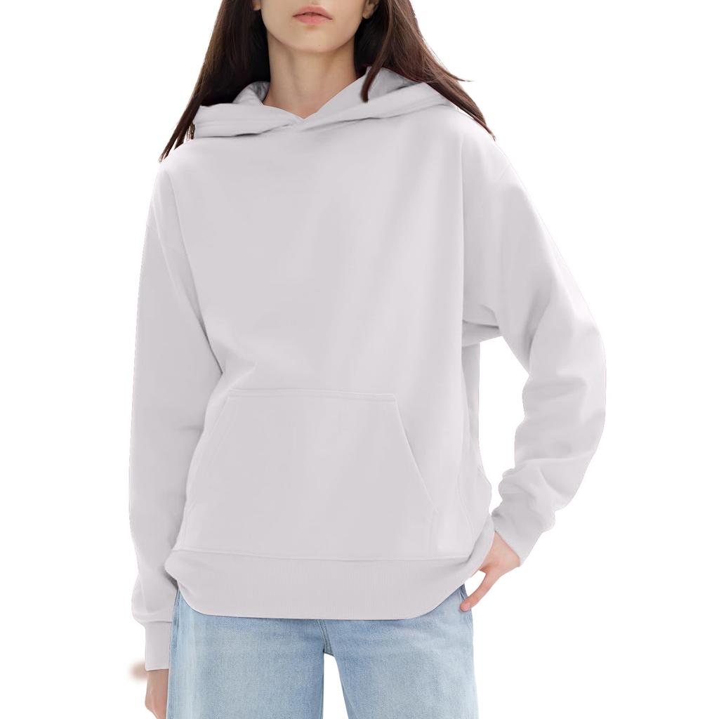 Женские модные повседневные универсальные повседневные толстовки с круглым вырезом, однотонные топы с длинными рукавами