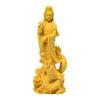 Hanro Art Carving Buddhist Statue, Kannon Statue, Dragon Riding Kannon, Ornament, Wood Carving, Buddhist Altar Statue, Prayer, Protection from Evil,