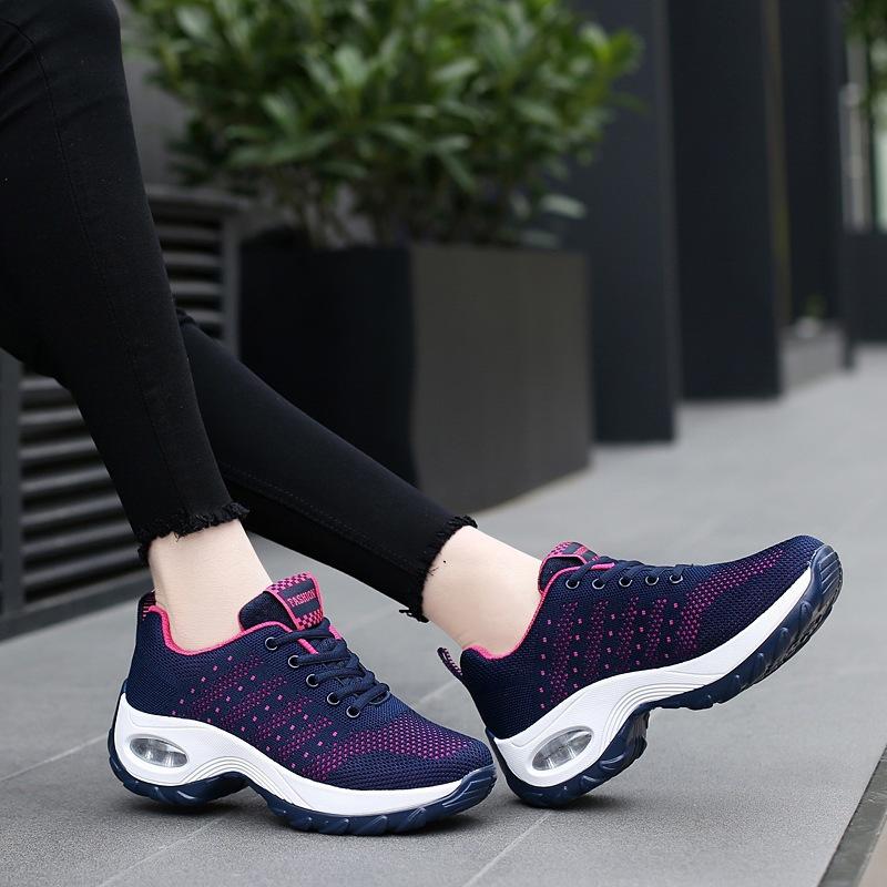 Women's Sneakers Fashion Casual Shoes New Summer Cushion Female Shoes Platform Walking Shoe Mesh Heightening Vulcanized Shoes