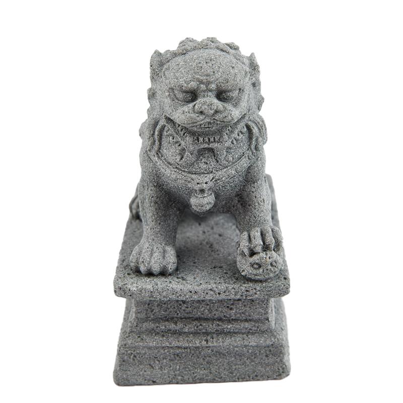 2 шт. 4,5*2,2*3 см Мини-каменный лев в китайском стиле Статуя льва Настольный Фэн-шуй Микро Ландшафтный Декор Бонсай Декор Города львов
