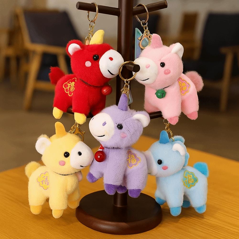 Mascot Doll Plush Pony Keychain Creative Plush Horse Doll Pendant New Year Symbol