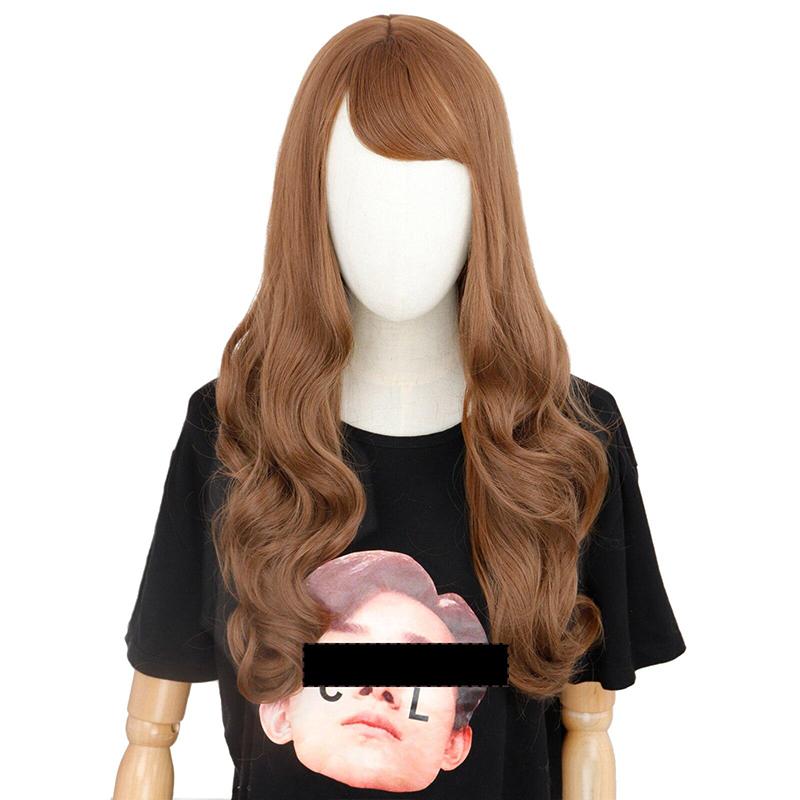 MERISIHAIR Длинные волнистые парики для чернокожих женщин, афроамериканские синтетические волосы, розово-коричневые парики с челкой, термостойкий парик