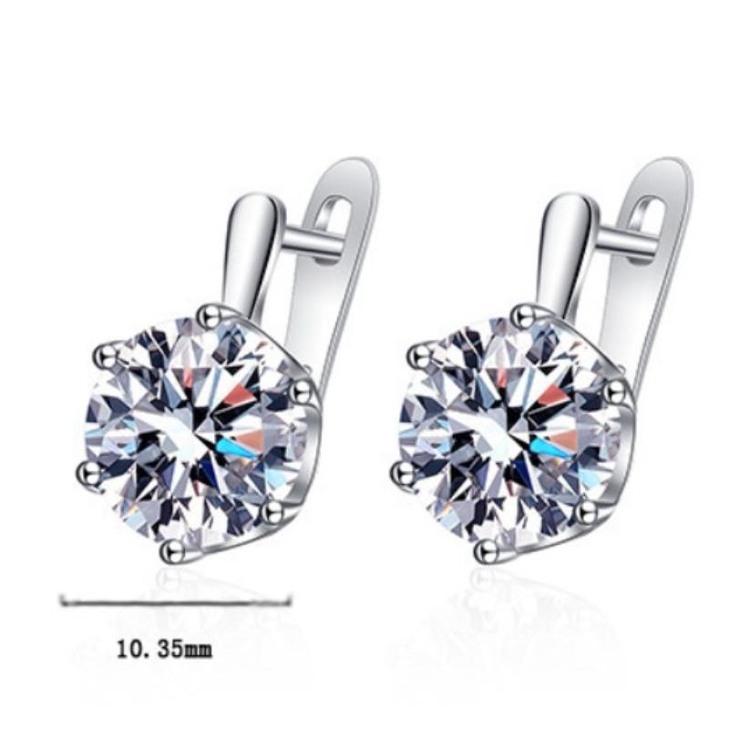 Новые серьги из серебра 925 пробы с муассанитом, крупный камень, модные, для женщин, свадебные украшения, классические женские аксессуары, подарки