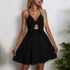 Женское платье с галстуком-бабочкой, сексуальное короткое платье на бретельках без рукавов с открытой спиной, милое вечернее клубное платье