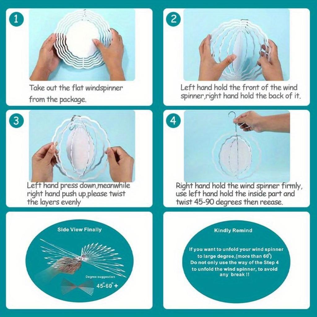 Unique Mandala Wind Chime with Snowflake Pattern Metal Windmill, Dynamic Sculpture Suitable for Garden Patio Hanging Decor, Durable Outdoor Artwork