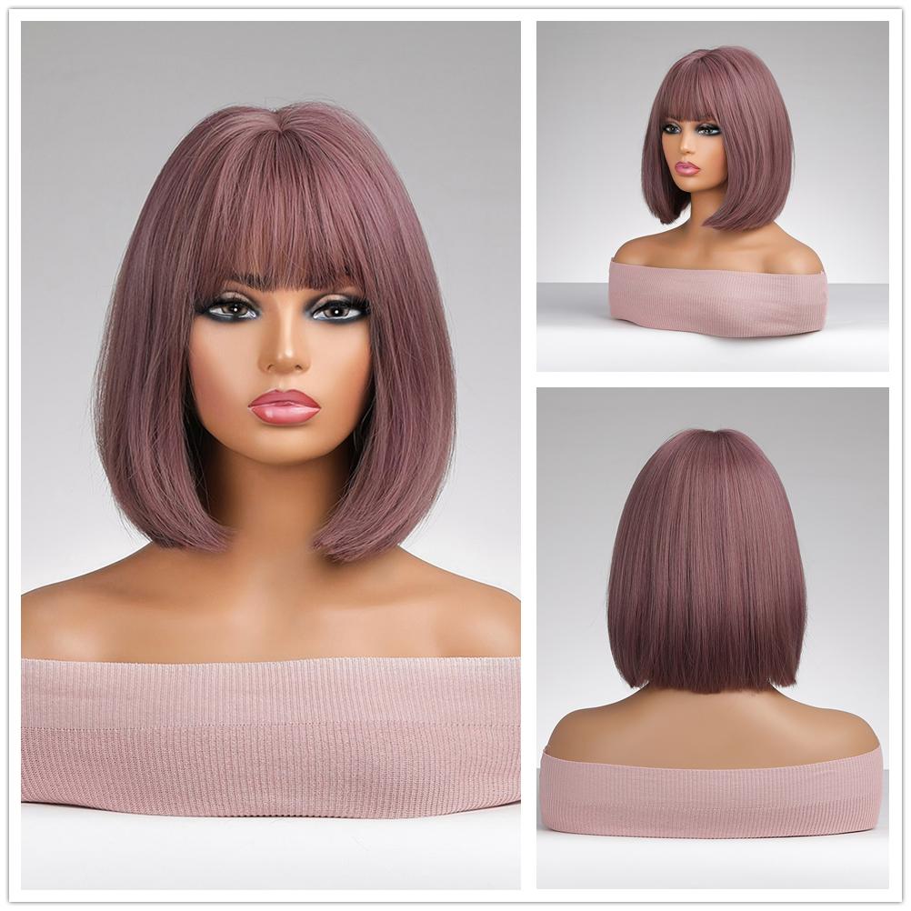 BLONDE UNICORN Синтетический парик пикси, черные парики для женщин, высокотемпературное волокно, прямые волосы, ежедневное использование для косплея