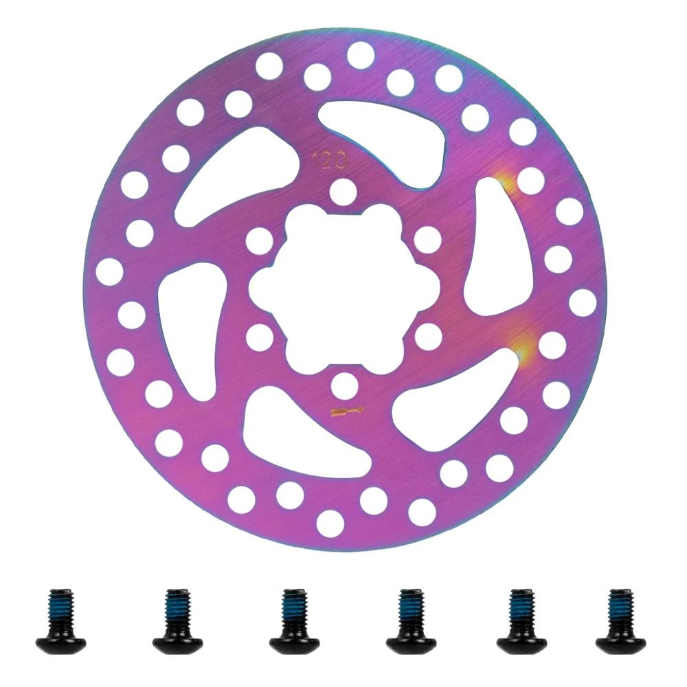 Тормозной диск 120 мм для электрического скутера NIU KQi3/KQi3 MAX/PRO KQi3, 6 отверстий, износостойкий тормозной диск с винтовыми аксессуарами