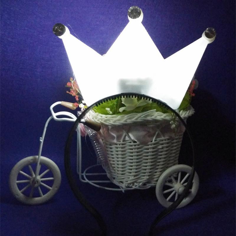 Светодиодная корона-повязка на голову, светящиеся короны и диадемы для женщин, косплей, день рождения, свадьба, Хэллоуин, фестиваль