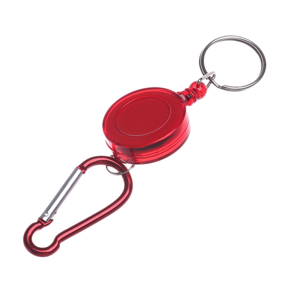 Carabiner Safety Coil Badge Retractable Key Chain ID Card Holder Keychain Pendant Fishing Key Ring