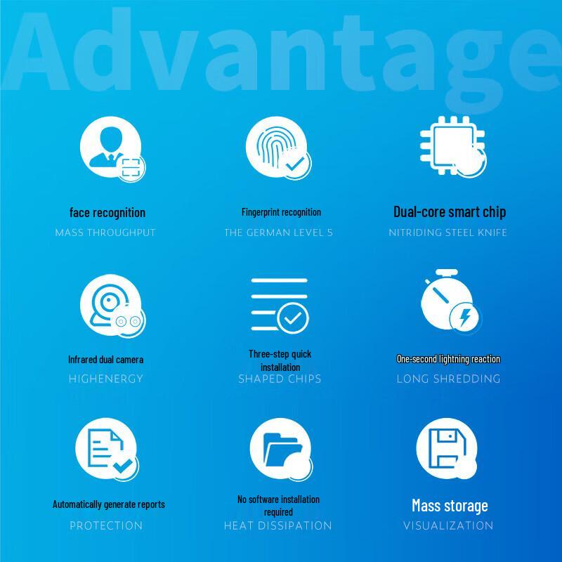Deli Face and Fingerprint Hybrid Attendance Machine CN plug (adapter included)