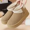 Women's Winter Thickened Cotton Boots Non Slip Thick Soled Snow Boots Warm Fleece Lined Short Boots Cold-resistant Cotton Shoes