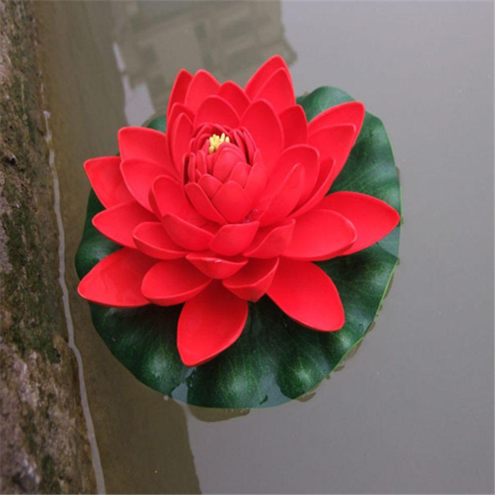 Floral Foam Home Decoration Green Leaves Artificial Lotus Flower Simulation Fake Plants Water Lily