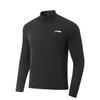 Мужская футболка Li Ning Training Series с длинным рукавом и воротником-стойкой, быстросохнущая, черная ATLV027-1