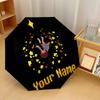 Custom Text Automatic 8 Bone Umbrella, Portable Sun Rain Protection UmbrellaUndertale