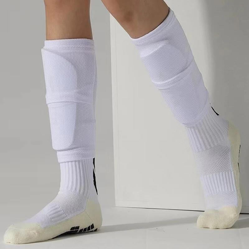 Football Equipment Adults Kids Soccer Shin Guards With Pocket Cover Calf Sleeve Nop Slip Soccer Sock With Football Leg Guards 1