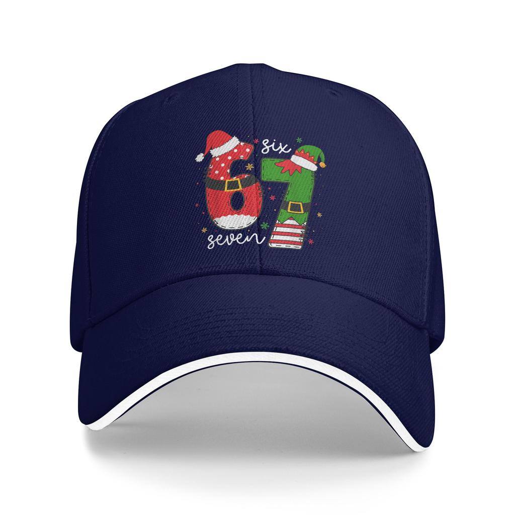 67 Meme Six Seven Christmas Baseball Cap Kpop Rock Wholesale Trucker Hat Women Men Street Style Print Baseball Caps