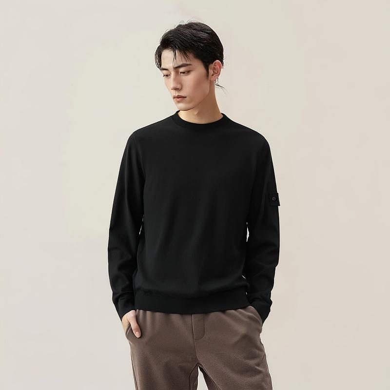 STONE ISLAND Свитер с круглым вырезом свободного кроя серии Ghost Мужской свитер 8115566FC-V0029