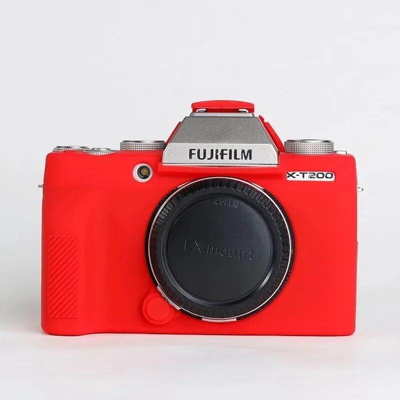 Silicone Rubber Case Cover Camera Bag For Fujifilm Fuji X-T200 XT200 with 6 Colors