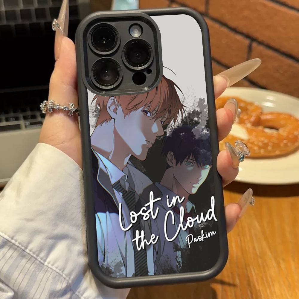 Корейские комиксы Lost In The Cloud Мягкий силиконовый чехол для iphone 17 Air 16 15 14 13 12 11 Pro Max Plus Ударопрочный TPU чехол для телефона