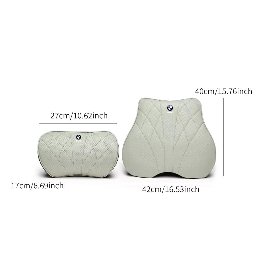 AZXN6 Car Memory Foam Headrest Neck Pillow Lumbar Waist Cushion Accessories For BMW M Performance E39 F20 E36 G30 G20 X5 Auto Interior