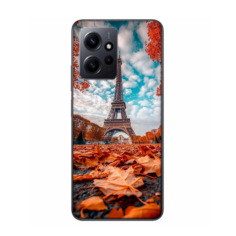 Eiffel Tower Art Phone Case For Redmi 12 13C 12C 15C 9 10 10C Note 13 Pro Plus 14 15 Pro 9T 9C 9A TPU Soft Cover Clear Cell Case