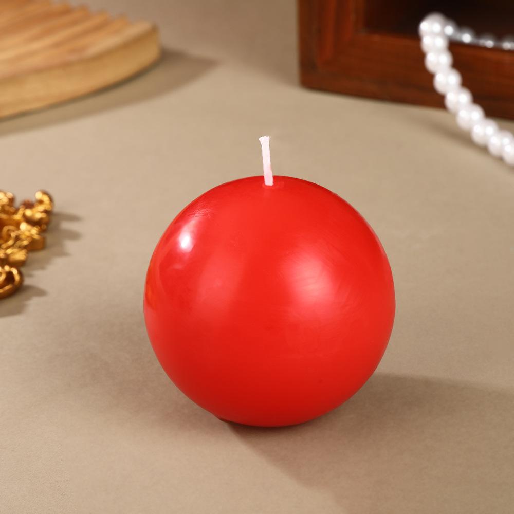 Creative Seven-color Spherical Candle Household Non-romantic Wedding Handmade Round Ball Small Candle Set Box