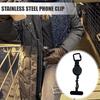 Выдвижной страховочный шнурок для телефона с клипсой для ремня 60 см стальной трос зажим для телефона для защиты от кражи и использования без рук универсальный аксессуар для телефона для приключений на открытом воздухе
