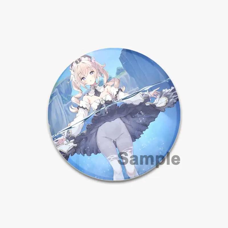 32/44/58mm Genshin Impact Badges Cute Game Anime Lapel Pins 32/44/58mm Round Broochs for Backpack Clothes Accessories Fan Jewelry Gifts