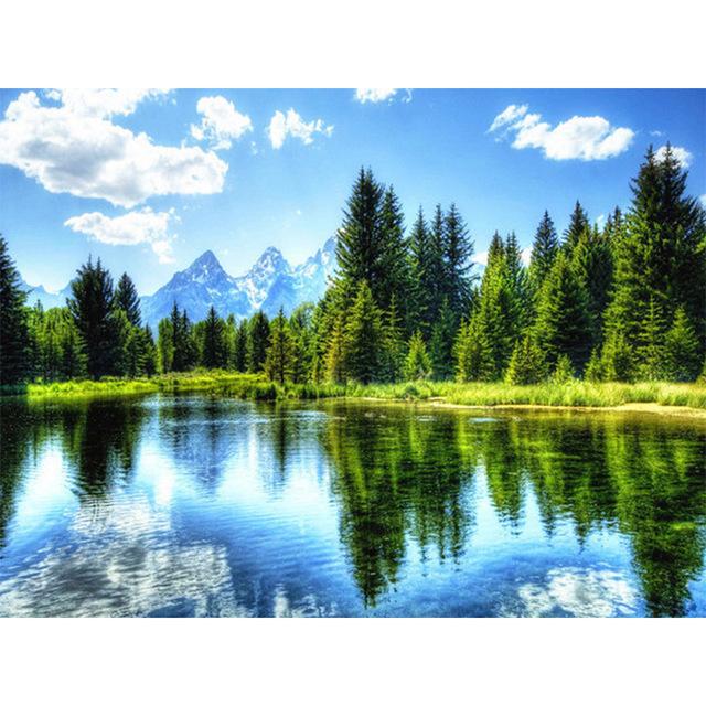 DIY 5D алмазная живопись водопад пейзаж комплект для вышивки крестом полная дрель вышивка мозаика художественные фотографии стразы домашний декор