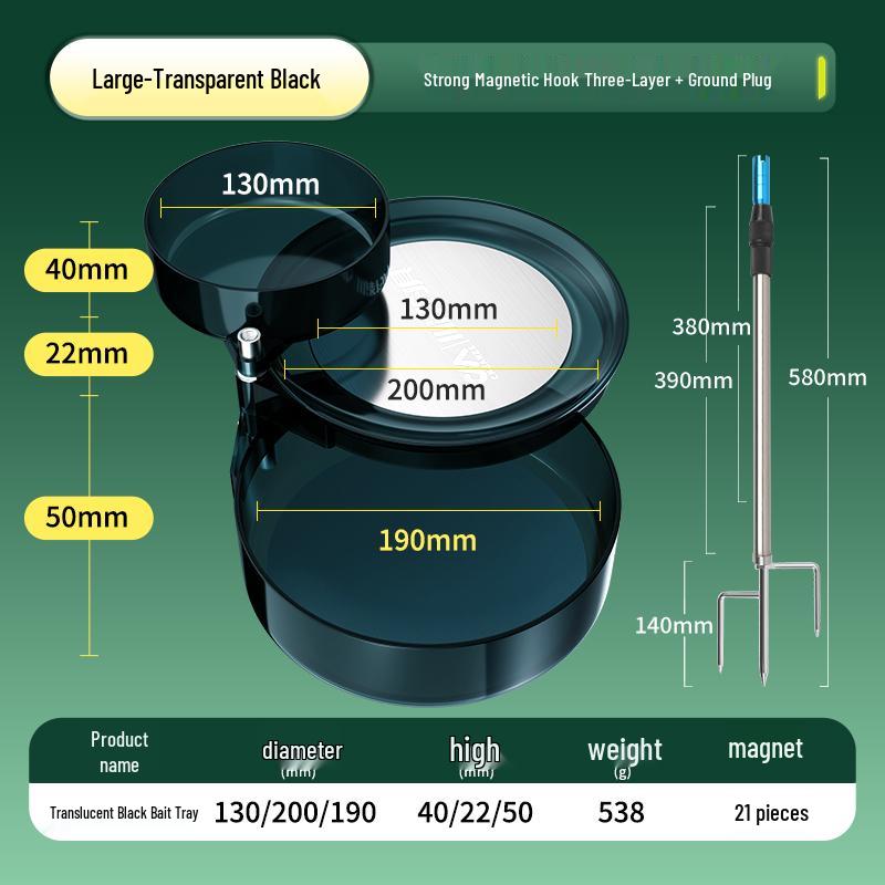 Chuanze Universal Magnetic Fishing Bait Box with Mixing Bowl