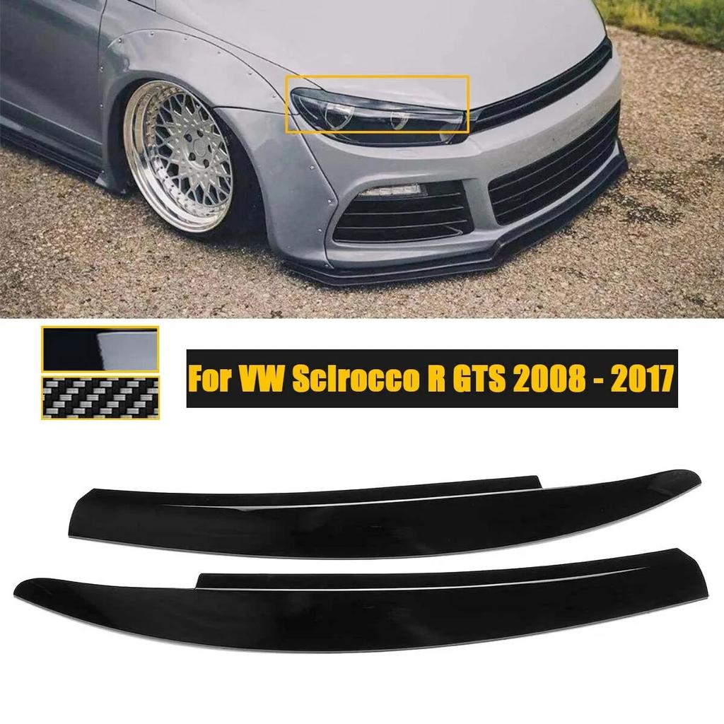 2 шт. веки для VW Scirocco R GTS 2008-2017, передняя фара, лампа для бровей, крышка, наклейка, обвес, комплект автомобильных аксессуаров
