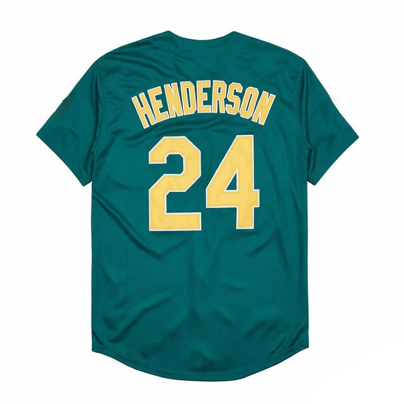 Men's Vintage-Style Stitched Baseball Jerseys 9 Reggie Jackson 24 Rickey Henderson 25 Mark McGwire 33 José Canseco S-3XL