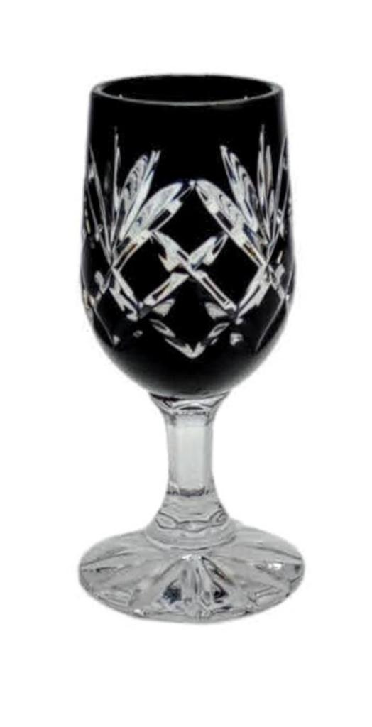 Black crystal vodka glasses 30 pineapple